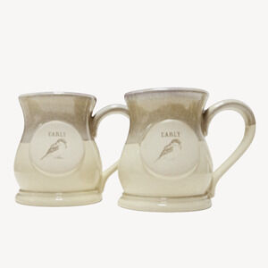 Set of 2 Haynes Besco Early Bird Coffee Mugs